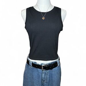 Hollister Ribbed Black Tank Top